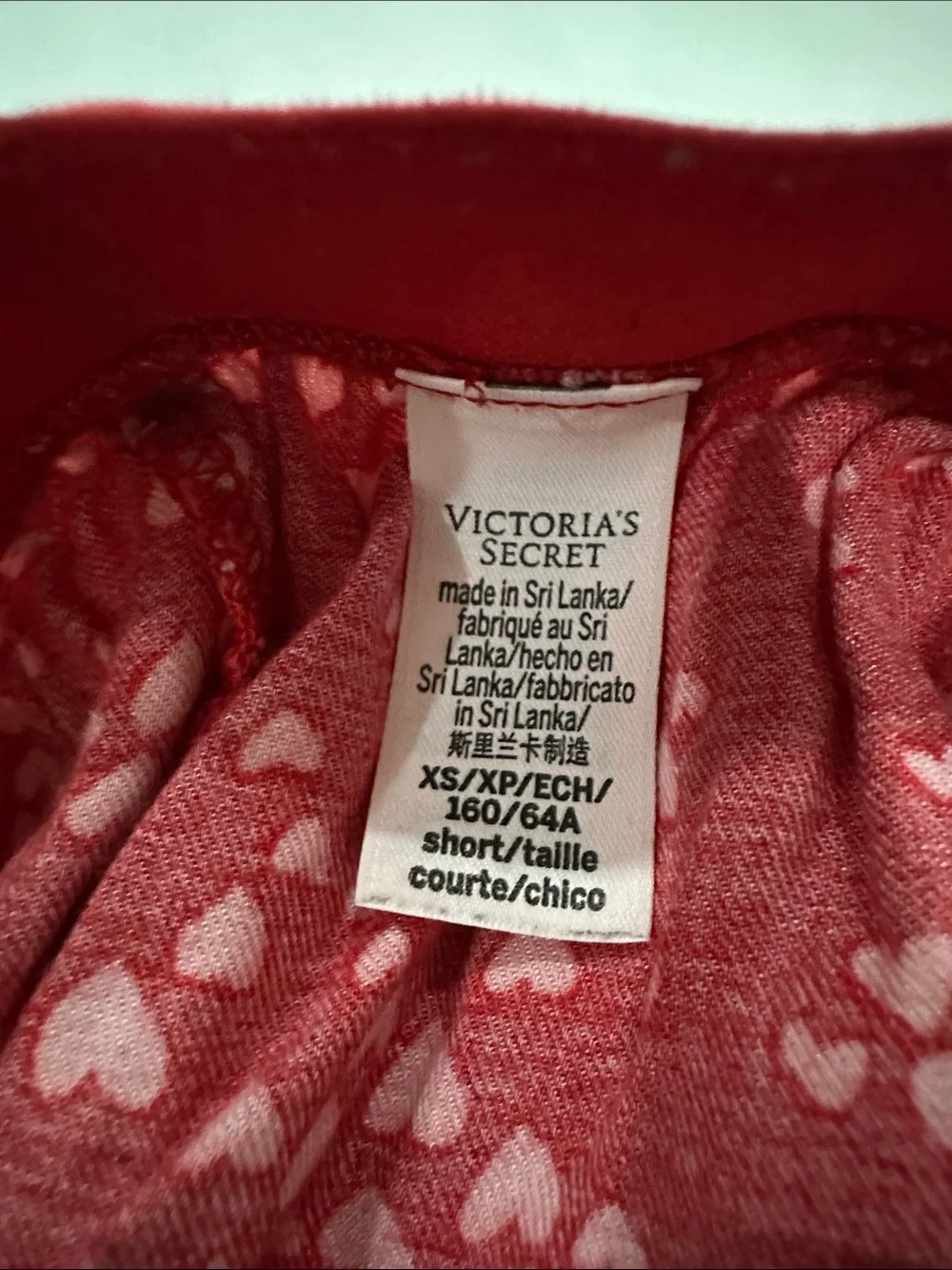 Victoria's Secret Red Heart 'Love' Girls Pajama Set